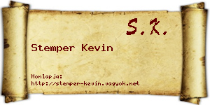 Stemper Kevin névjegykártya